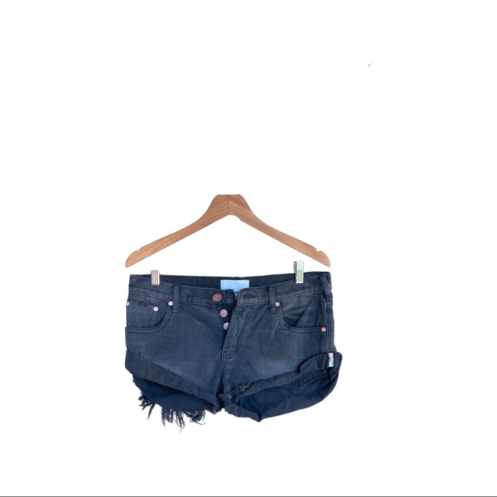 One teaspoon black jean shorts